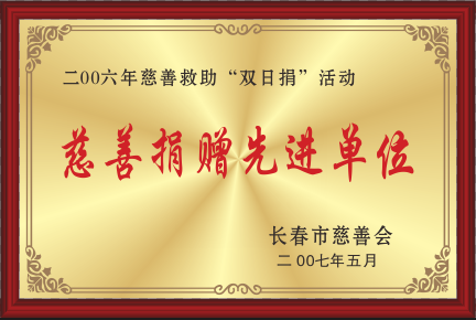 2006年慈善捐贈先進單位